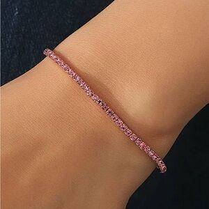 Pink Micro Crystal Tennis Bracelet NWT